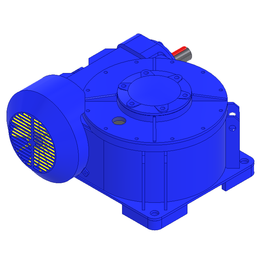 Cooling tower agitator gear unit.